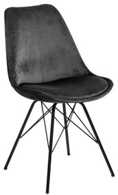 Čierna/sivá jedálenská stolička Eris – Actona
