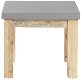 Záhradná stolička betón akáciové drevo sivá farba svetlé drevo OSTUNI Beliani