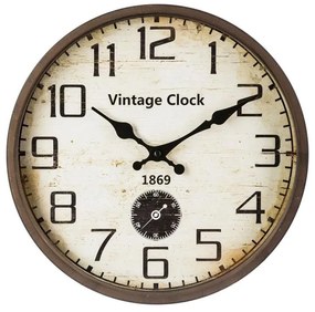 DekorStyle Nástenné hodiny Lanie vintage hnedé