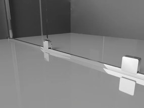 Mexen Velar L, posuvná sprchová zástena Walk-in 120 x 200 cm, 8mm šedé sklo, chrómová, 871-120-003-43-01