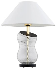 Argon 8036 - Stolná lampa VENETO 1xE27/15W/230V biela/mosadz/čierna AR8036