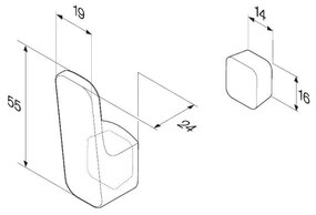 Háčik na uteráky AM.PM Func A8F35522 čierny