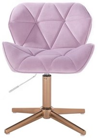 LuxuryForm DESIGN Stolička MILANO VELUR na zlatom kríži - levanduľa