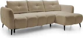 Rohová sedacia súprava Odysea (p) (svetlobéžová čierna)