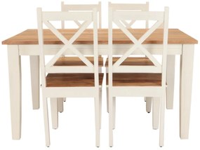 furniture-nabytek.cz - Jedálenský set pre 4 osoby z masívneho mangového dreva