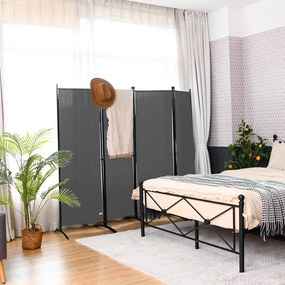 4-panelový paraván 173 cm šedý