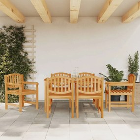 Záhradné stoličky 6 ks 58x59x88 cm tíkové masívne drevo 3157905