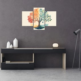 Obraz – Duálny strom s motýľom (90x60 cm)