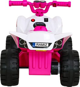 Ramiz Najrýchlejšia batériová štvorkolka pre deti Ružová + 25W motor