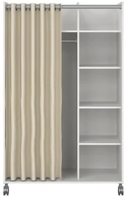 Bielo-béžová šatníková skriňa 100x160 cm Kit – Tvilum