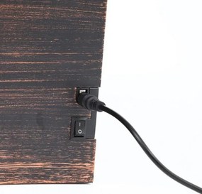 Moderný LED krb s imitáciou plameňa SP-35 - 60x37 cm - medený