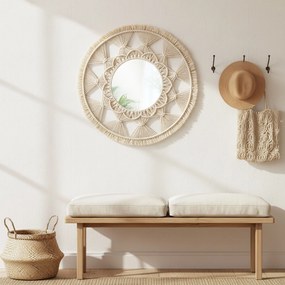 Tutumi Tutumi, nástenné zrkadlo v štýle Boho 65cm 322050, HOM-03006