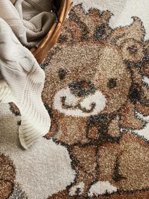 Koberec Villeroy & Boch BOHO KIDS Roar like a Lion krémový kruh