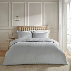 Sivá napínacia plachta 90x190 cm Satin Stripe - Catherine Lansfield