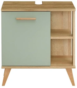 Zelená skrinka pod umývadlo v dekore duba 60x65 cm Set 963 - Pelipal