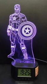 3Dmix 3DL-DRGB034 – 3D LED nočná lampa - Kapitán Amerika (Captain America) (Dual RGB)