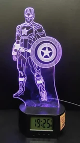 3Dmix 3DL-SMRT034 – 3D LED nočná lampa - Kapitán Amerika (Captain America) (Smart)