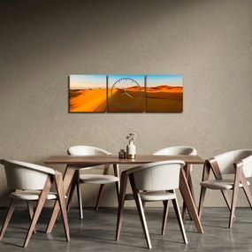 Obraz púšte (s hodinami) (90x30 cm)