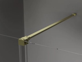 Mexen Velar, sprchový kút s posuvnými dverami 110 x 85 cm, 8mm šedé sklo, zlatá matná, 871-110-085-41-55