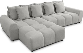 Svetlosivá rohová pohovka (ľavý roh/s leňoškou) Albane – Ropez