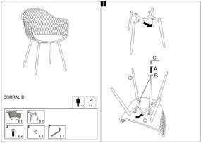 AKCIA Biela plastová stolička CORRAL B II. akosť