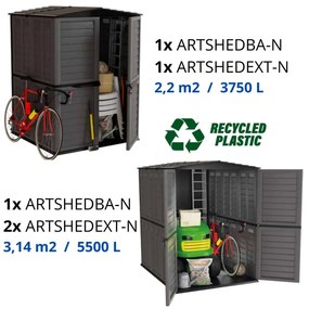 ARTPLAST Záhradná modulárna zostava Garden Shed 1510x830x1980 mm - základná zostava