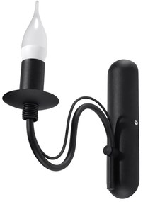 Nástenné svietidlo Minerwa, čierne telo svietidla