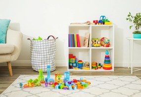 Vzdelávacie drevené bloky mesto 100 ks triedička ECOTOYS