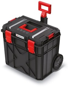 Kufor s kolieskami A, 51 cm, upínacie lišty, čierna