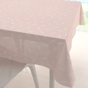 Biante Dekoračný štvorcový obrus PM-062 Konfety na pastelovo lososovom 80x80 cm