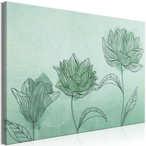 Artgeist Obraz - Three Flowers (1 Part) Wide Veľkosť: 60x40, Verzia: Premium Print