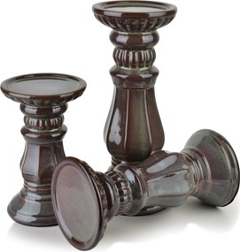 Keramický svietnik Yarine 25,5 cm fialový/zelený