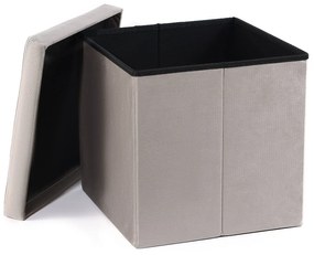 Dekorstudio Skladacia taburetka s úložným priestorom L - béžová