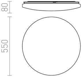 SEMPRE R | Okrúhle stropné svietidlo Priemer: 55cm