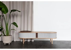 Hnedo-béžový TV stolík v dekore duba 140x40 cm Audacious – UMAGE