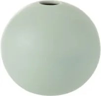 Zelenkavá keramická guľatá váza Pastel Green S - 12,3 * 12,3 * 11,5 cm