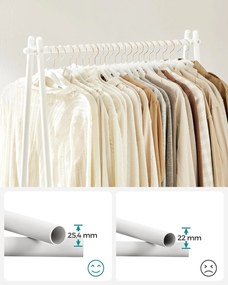 Šatní věšák Loft 153 cm bílý