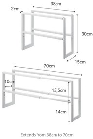 Biely kovový teleskopický stojan na topánky Line – YAMAZAKI