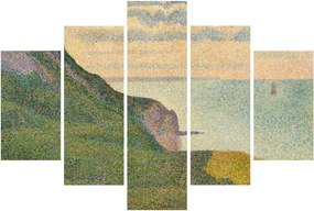 Obraz - Georges Seurat, Seascape at Port-en-Bessin, Normandy, reprodukcia (150x105 cm)