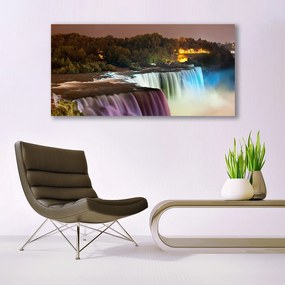 Obraz plexi Les vodopád príroda 120x60 cm