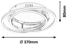 Rabalux 2184 - LED Stropné svietidlo SELENA LED/30W/230V pr. 37cm