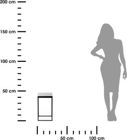 STOJAN NA KVETINÁČ BASICLOFT 40X24X24 CM ČIERNA