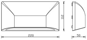 TOP-LIGHT Vonkajšie nástenné LED osvetlenie APRILIA, 6W, denná biela, IP65