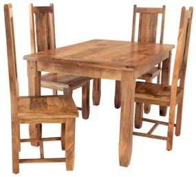 furniture-nabytek.cz - Jídelní set pro 4 osoby z masivu mango