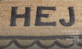 Diamond Carpets India, Ručne viazaná rohožka Hola SM 03 Natural, 50x80, béžová, chodba / predsieň