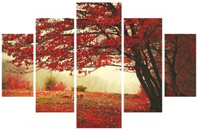 Viacdielny obraz Červená jeseň 92 x 56 cm