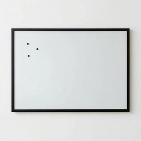 Toptabule.sk  Biela magnetická tabuľa v čiernom drevenom ráme COLOR 120x90 cm