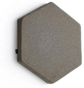 Akustický panel POLY, hexagon, 600x600x56 mm, nástenný, hnedá