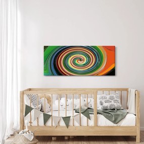 Abstraktný obraz - farebná špirála (120x50 cm)