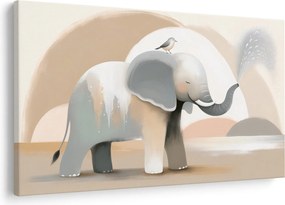 Obraz - Slon v pastelových farbách (90x60 cm)